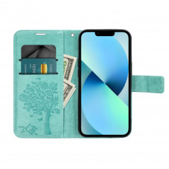 Samsung Galaxy A54 Wallet Cases MEZZO Book Tree  Green 