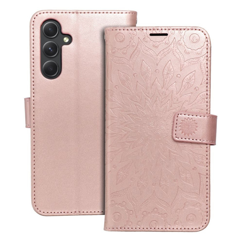 Samsung Galaxy A54 Wallet Cases MEZZO Book Mandala  Rose gold 