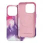 Apple iPhone 14 Pro Case Leather Mag Cover Elegant  MagSAFE  Purple splash 