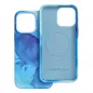 Apple iPhone 14 Pro Max Case Leather Mag Cover Elegant  MagSAFE  Blue splash 