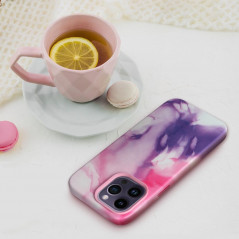 Apple iPhone 11 Pro Case Leather Mag Cover Elegant  MagSAFE  Purple splash 