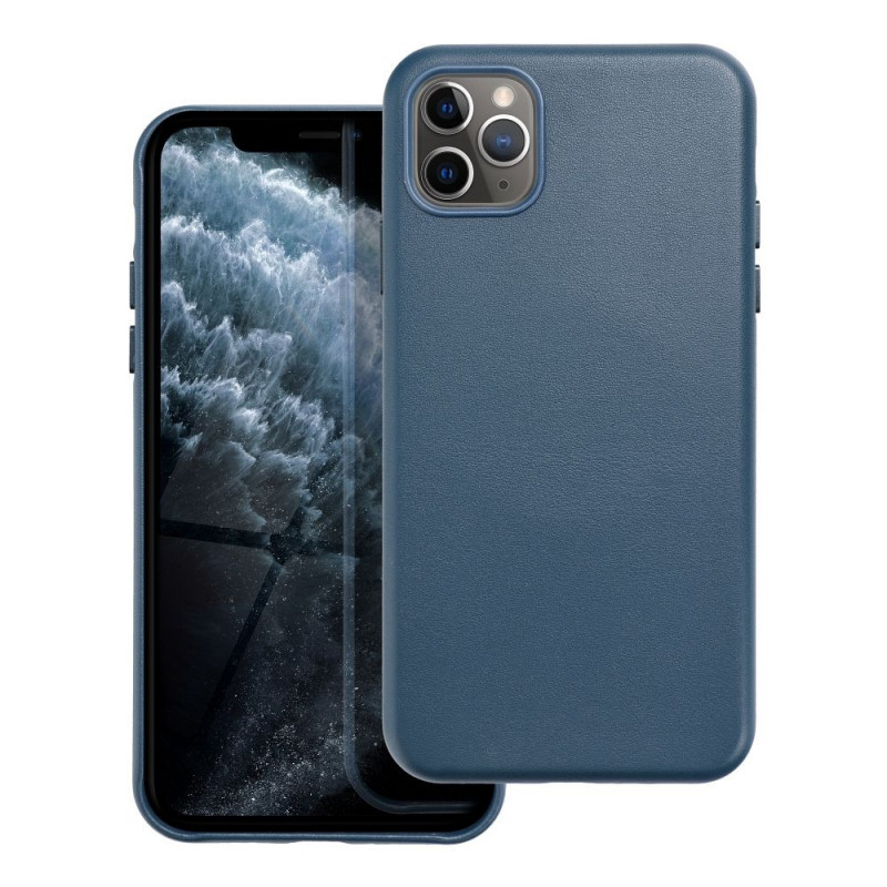 Apple iPhone 11 Pro Max Case Leather Mag Cover Elegant  MagSAFE  Indigo blue 