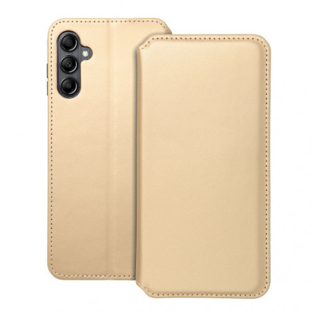 Samsung Galaxy A14 5G Wallet Cases Dual Pocket book Gold 