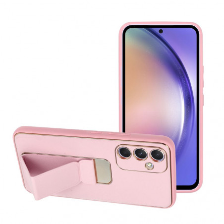 Samsung Galaxy A54 Case LEATHER Case Kickstand Pink 