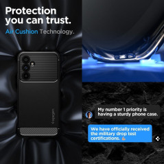 Samsung Galaxy A54 Case Spigen Rugged Armor Carbon Fibre, Elegant  Matte black 