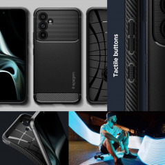 Samsung Galaxy A54 Case Spigen Rugged Armor Carbon Fibre, Elegant  Matte black 