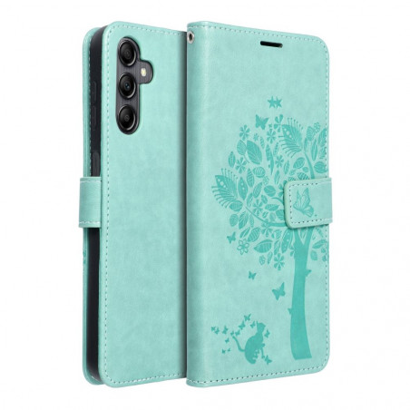 Samsung Galaxy A14 5G Wallet Cases MEZZO Book Tree  Green 