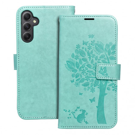 Samsung Galaxy A34 Wallet Cases MEZZO Book Tree  Green 