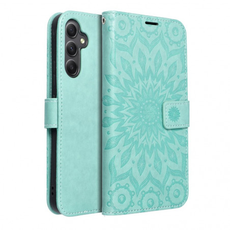 Samsung Galaxy A34 Wallet Cases MEZZO Book Mandala  Green 