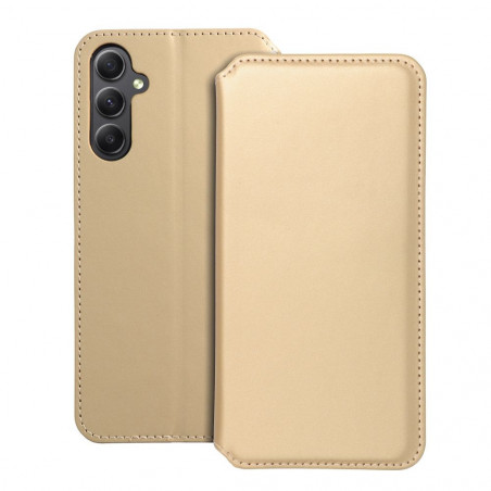 Samsung Galaxy A34 Wallet Cases Dual Pocket book Gold 