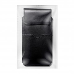 Apple iPhone 5 5S Univerzálne puzdro, Belt Holster ROYAL - Leather universal flap pocket Black 