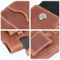 Apple iPhone 5 5S Univerzálne puzdro, Belt Holster ROYAL - Leather universal flap pocket Brown 