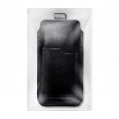 Apple iPhone 6 6S Univerzálne puzdro, Belt Holster ROYAL - Leather universal flap pocket Black 