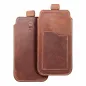 Apple iPhone 6 6S Univerzálne puzdro, Belt Holster ROYAL - Leather universal flap pocket Brown 