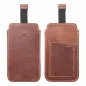 Apple iPhone 6 6S Univerzálne puzdro, Belt Holster ROYAL - Leather universal flap pocket Brown 