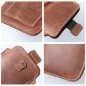 Apple iPhone 6 6S Univerzálne puzdro, Belt Holster ROYAL - Leather universal flap pocket Brown 