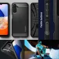 Samsung Galaxy A14 LTE Case Spigen Rugged Armor Carbon Fibre, Elegant  Matte black 