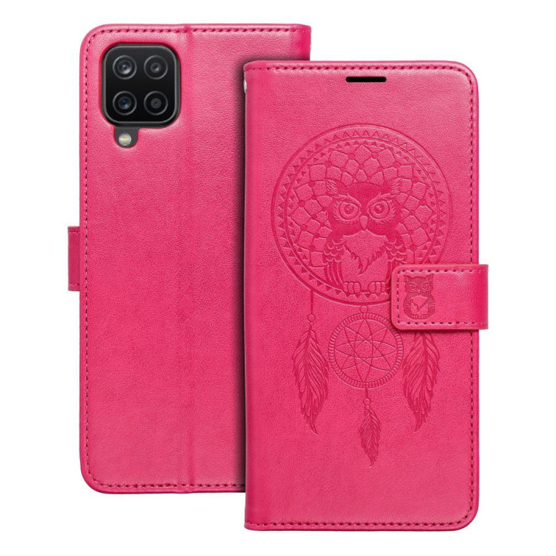 Samsung Galaxy A12 Wallet Cases MEZZO Book Dreamcatcher  Magenta 