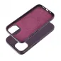 Apple iPhone 15 Case Leather Mag Cover Elegant  MagSAFE  Dark violet 