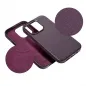 Apple iPhone 15 Case Leather Mag Cover Elegant  MagSAFE  Dark violet 