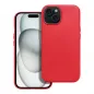 Apple iPhone 15 Case Leather Mag Cover Elegant  MagSAFE  Red 