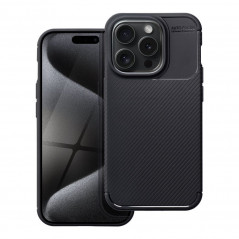 Apple iPhone 15 Case Carbon premium Elegant  Black 