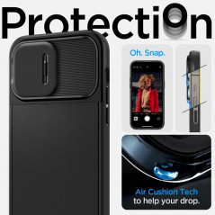 Apple iPhone 14 Pro Case Spigen Optik Armor Black 