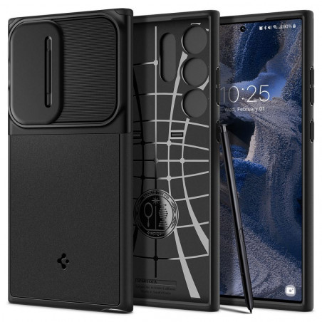 Samsung Galaxy S23 Ultra 5G Case Spigen Optik Armor Black 