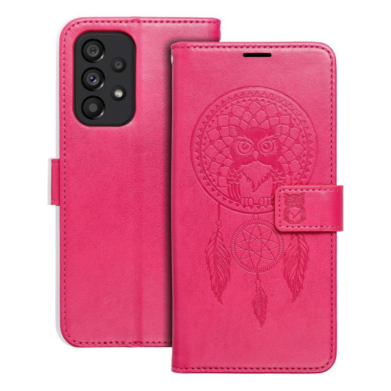 Samsung Galaxy A53 5G Wallet Cases MEZZO Book Dreamcatcher  Magenta 