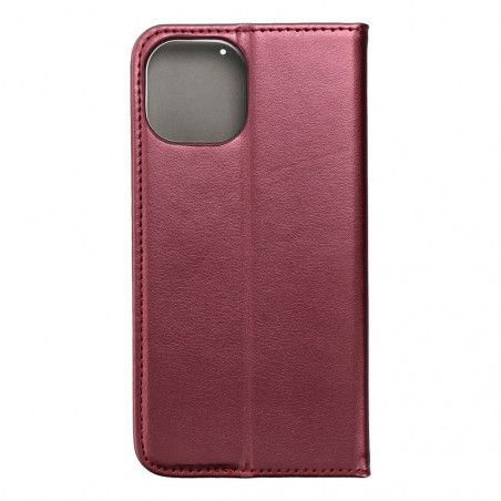 Apple iPhone 15 Wallet Cases Smart Magneto book Burgundy