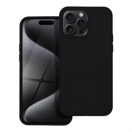 Apple iPhone 15 Pro Max Case Silicone Elegant  Black 