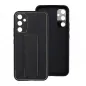 Samsung Galaxy A34 Case LEATHER Case Kickstand Black 