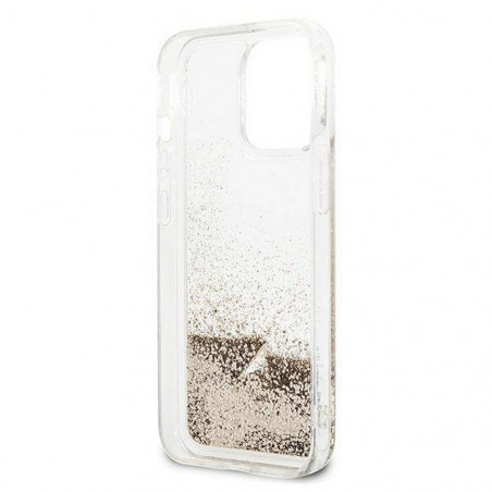 Apple iPhone 14 Pro Case Guess Liquide Glitter Charms Elegant  Gold 