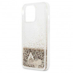 Apple iPhone 14 Pro Case Guess Liquide Glitter Charms Elegant  Gold 