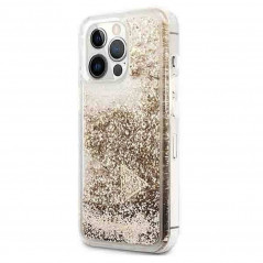 Apple iPhone 14 Pro Case Guess Liquide Glitter Charms Elegant  Gold 