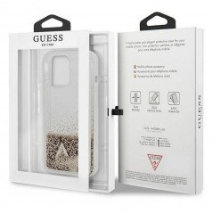 Apple iPhone 14 Pro Case Guess Liquide Glitter Charms Elegant  Gold 