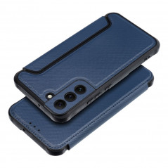 Samsung Galaxy S22 Plus Wallet Cases Razor Book Carbon Fibre, Carbon pattern  Blue