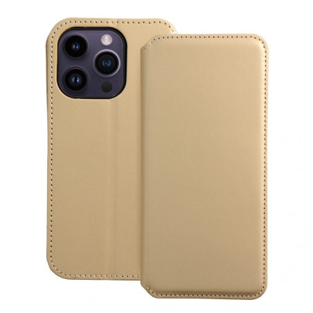 Apple iPhone 14 Pro Wallet Cases Dual Pocket book Gold 