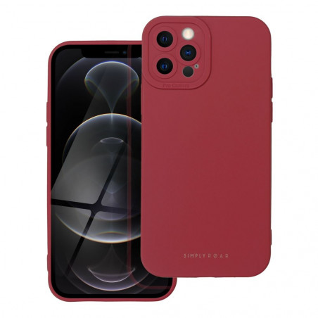 Apple iPhone 12 Pro Case Roar Luna Monochrome, Stylish, An aesthetic accessory  Red 