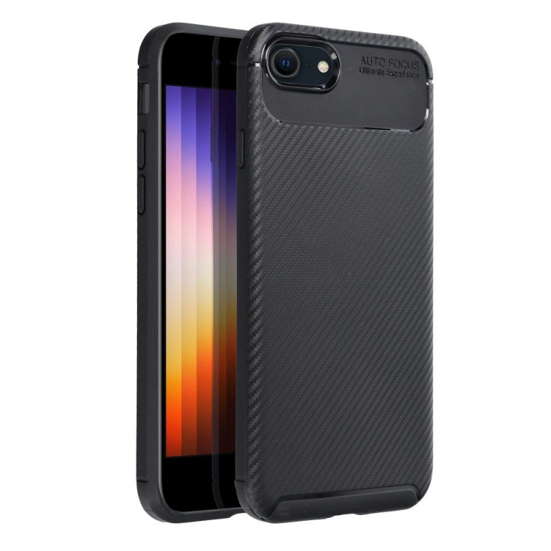 Apple iPhone 8 Case Carbon premium Elegant  Black 