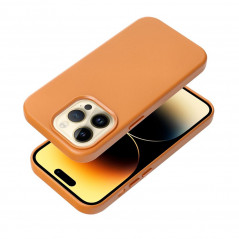 Apple iPhone 14 Plus Case Leather Mag Cover Elegant  MagSAFE  Orange 