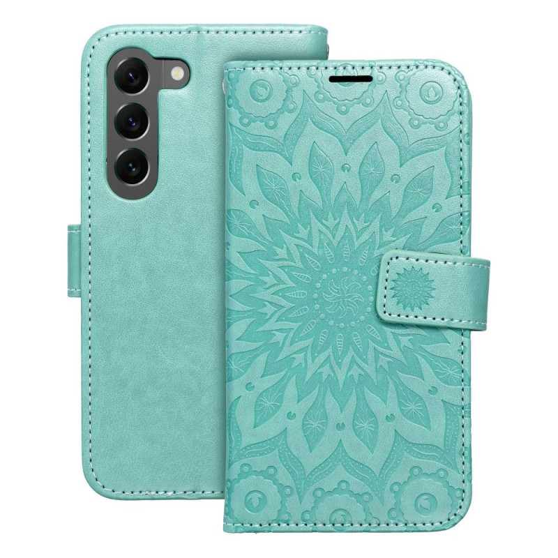 Samsung Galaxy S23 Plus 5G Wallet Cases MEZZO Book Mandala  Green 