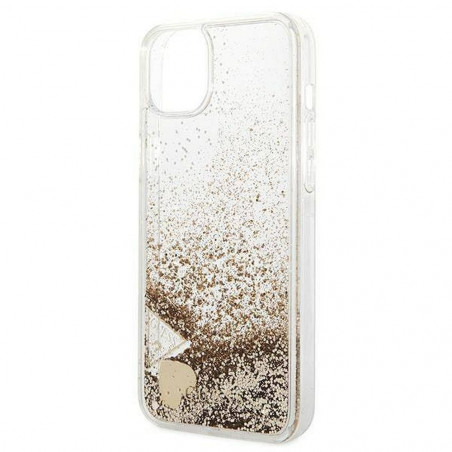 Apple iPhone 14 Case Guess Liquide Glitter Charms Elegant  Gold