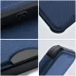 Apple iPhone 13 Pro Wallet Cases Razor Book Carbon Fibre, Carbon pattern  Blue 