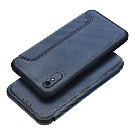 XIAOMI Redmi 9A Wallet Cases Razor Book Carbon Fibre, Carbon pattern  Blue 