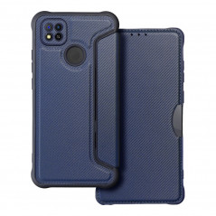 XIAOMI Redmi 9AT Wallet Cases Razor Book Carbon Fibre, Carbon pattern  Blue 