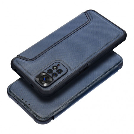 XIAOMI Redmi Note 11 Wallet Cases Razor Book Carbon Fibre, Carbon pattern  Blue 