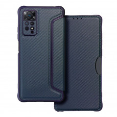 XIAOMI Redmi Note 11 Pro Wallet Cases Razor Book Carbon Fibre, Carbon pattern  Blue 