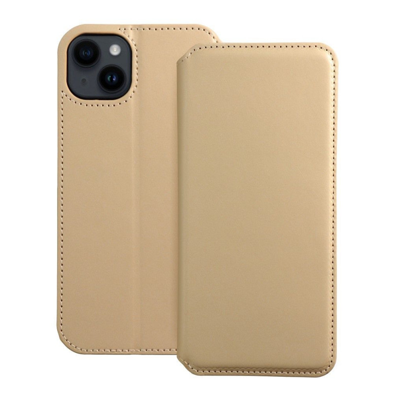 Apple iPhone 14 Plus Wallet Cases Dual Pocket book Gold 