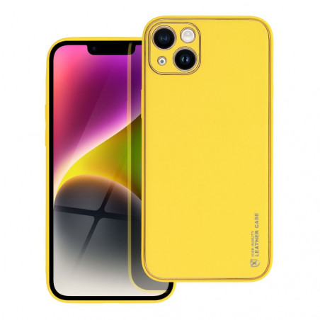 Apple iPhone 14 Plus Case Leather Yellow